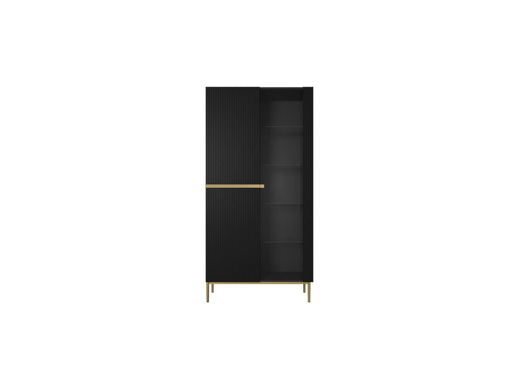 Kasha - 2-Door Display Cabinet - Gold Legs