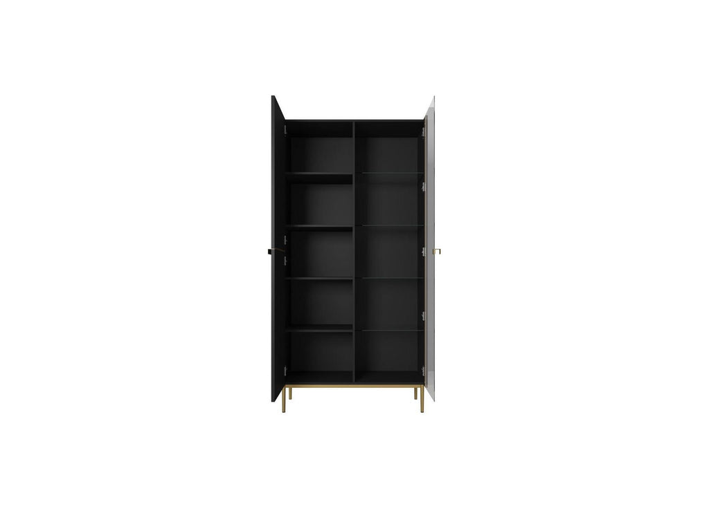 Kasha - 2-Door Display Cabinet - Gold Legs