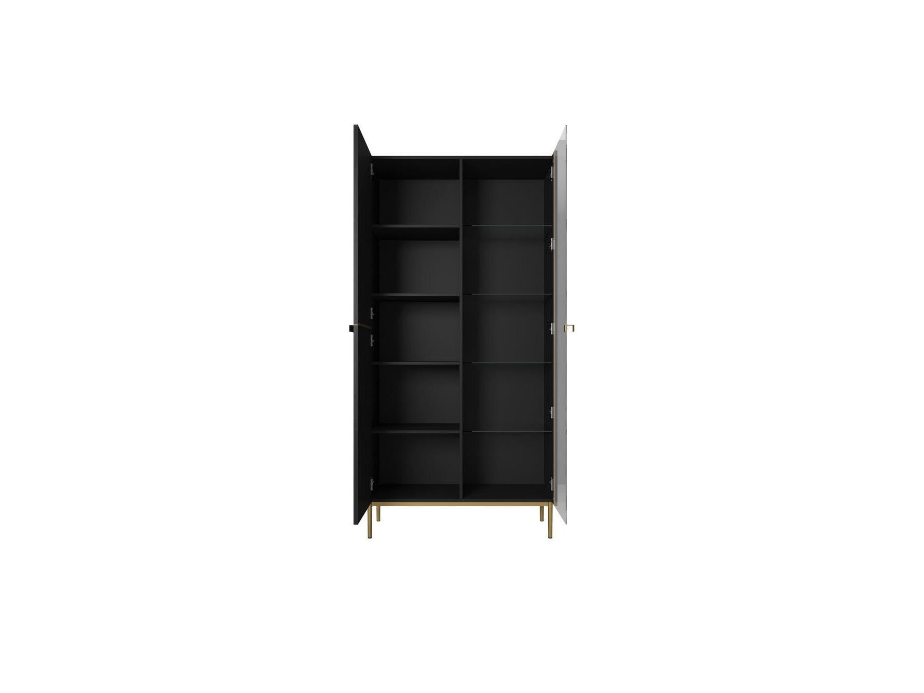 Kasha - 2-Door Display Cabinet - Gold Legs