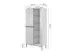 Meuble Vitrine 2 Portes - Kasha - Pieds Noir