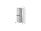 Kasha - 2-Door Display Cabinet - Black Legs