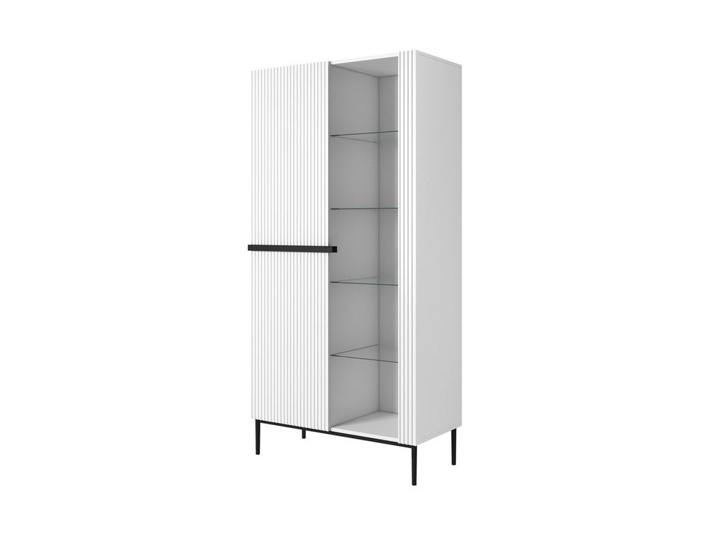 Kasha - 2-Door Display Cabinet - Black Legs