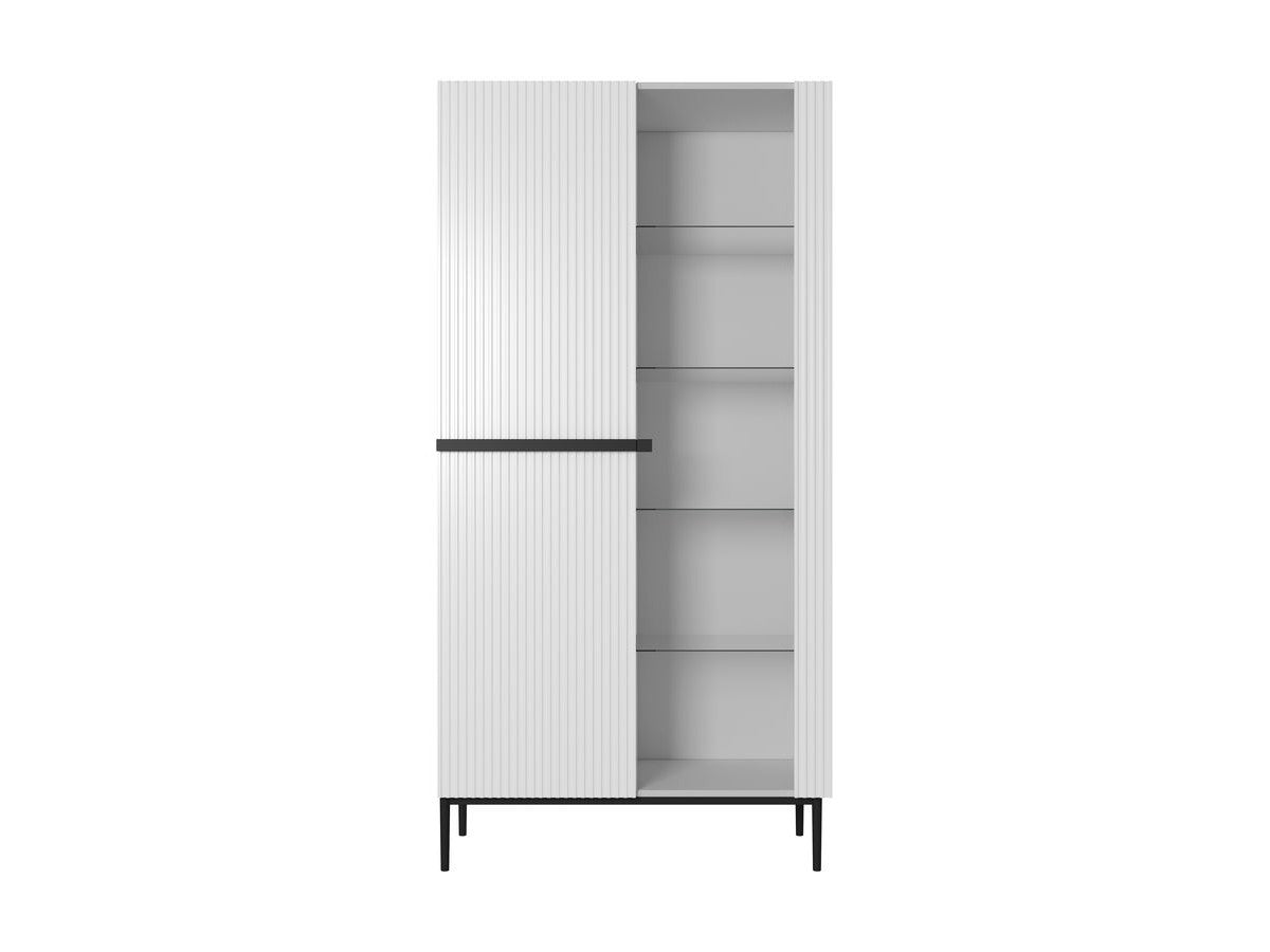 Kasha - 2-Door Display Cabinet - Black Legs