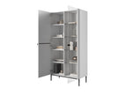 Kasha - 2-Door Display Cabinet - Black Legs