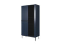 Meuble Vitrine 2 Portes - Kasha - Pieds Noir