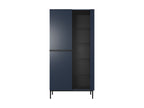 Meuble Vitrine 2 Portes - Kasha - Pieds Noir