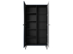 Meuble Vitrine 2 Portes - Kasha - Pieds Noir