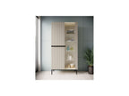Kasha - 2-Door Display Cabinet - Black Legs