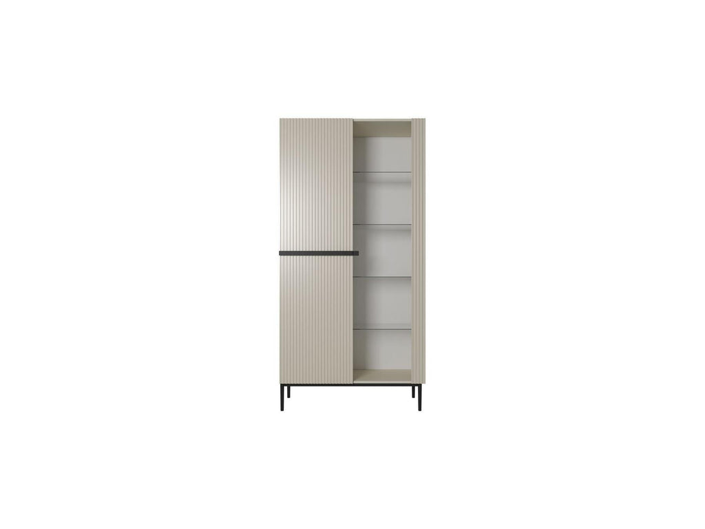 Kasha - 2-Door Display Cabinet - Black Legs