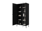 Kasha - 2-Door Display Cabinet - Black Legs