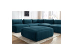 Jeanne - Canapé D'Angle Fixe Modulable - Tissu Velours Avec 4 Chauffeuses, 1 Angle Et 1 Pouf
