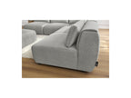 Jeanne - Canapé D'Angle Fixe Modulable - Tissu Velours Avec 4 Chauffeuses, 1 Angle Et 1 Pouf