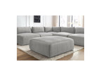 Jeanne - Canapé D'Angle Fixe Modulable - Tissu Velours Avec 4 Chauffeuses, 1 Angle Et 1 Pouf