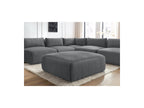 Jeanne - Canapé D'Angle Fixe Modulable - Tissu Velours Avec 4 Chauffeuses, 1 Angle Et 1 Pouf