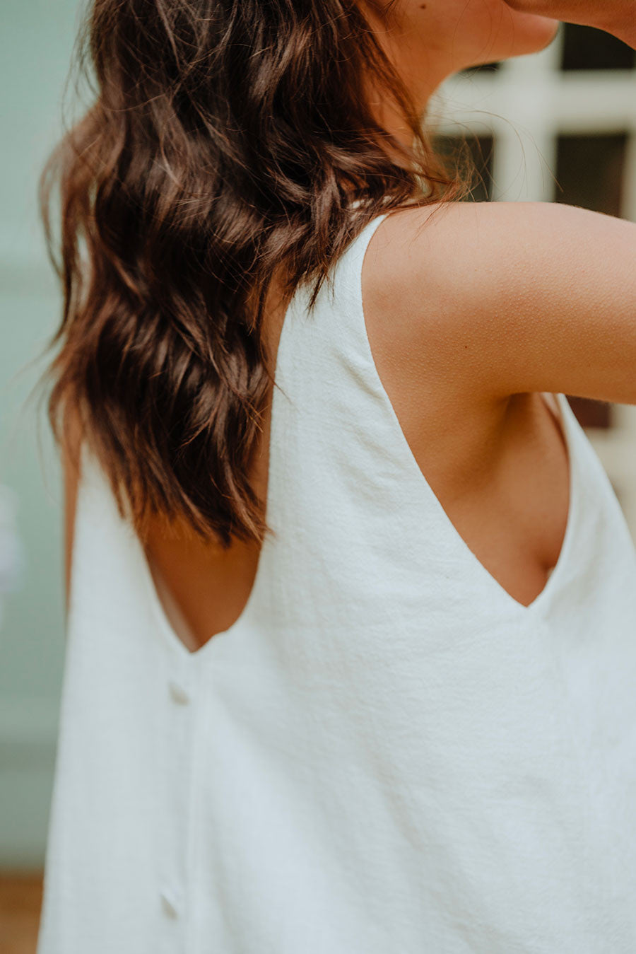 Noélie White Linen Dress