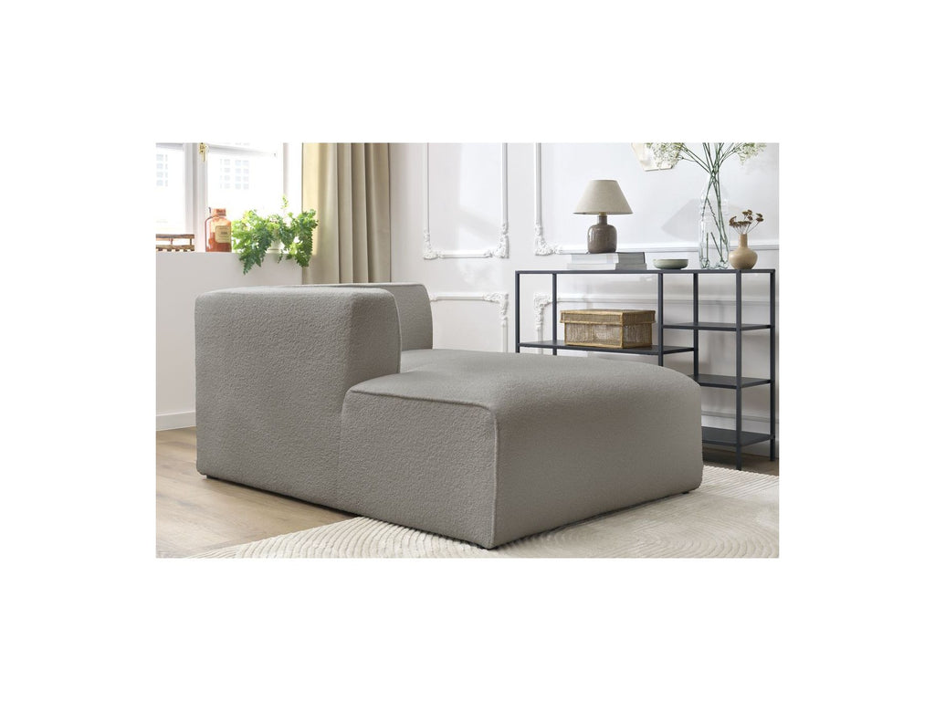 Chaise Longue for MEGEVE Modular Sofa - Bouclé Fabric - Left Corner