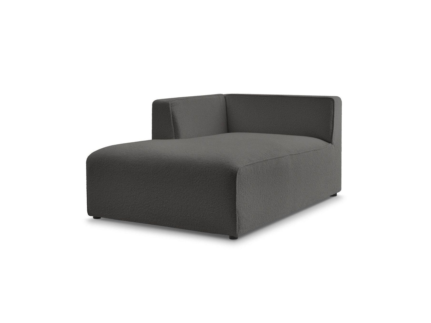 Chaise Longue for MEGEVE Modular Sofa - Bouclé Fabric - Left Corner