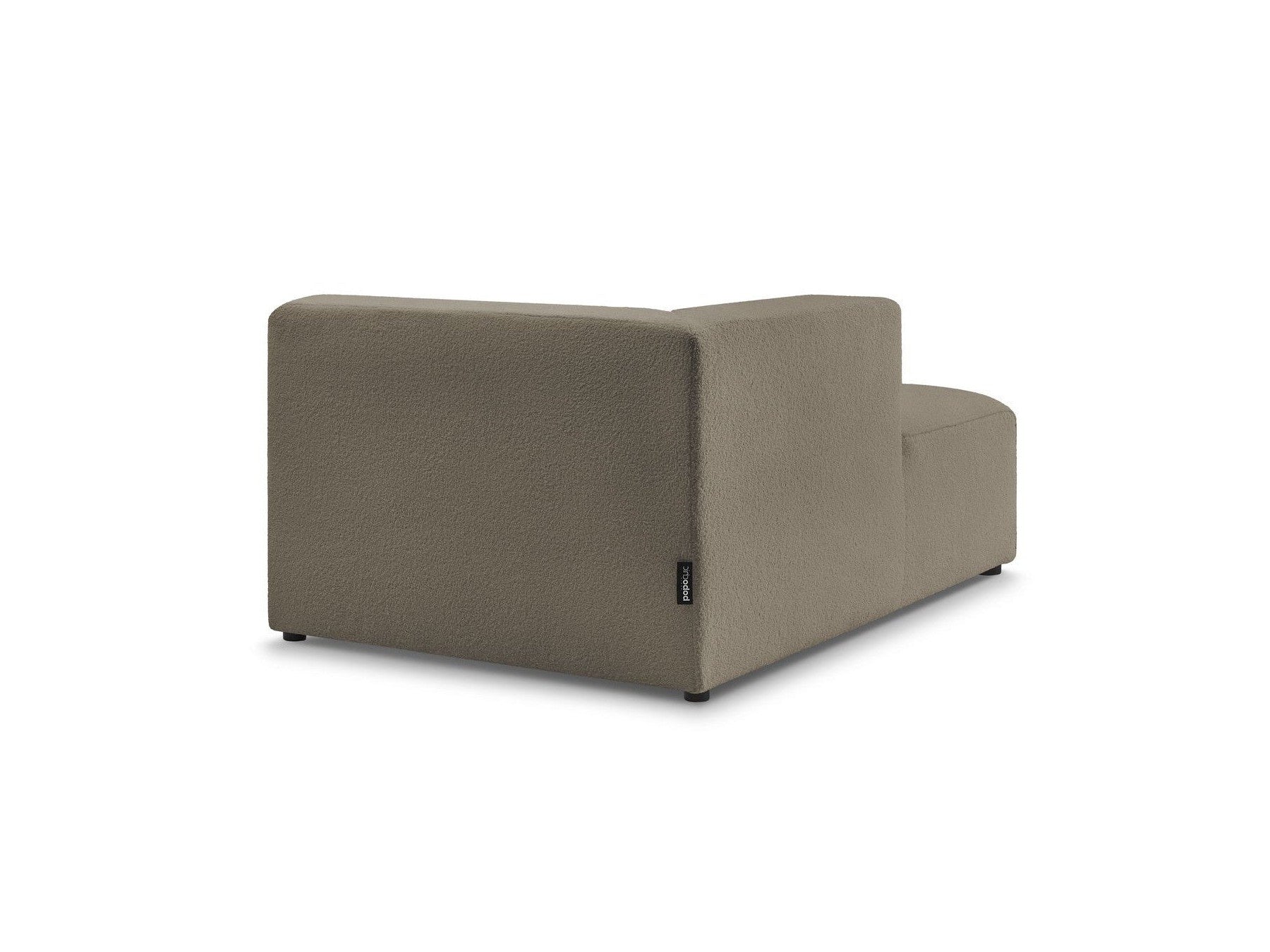 Chaise Longue for MEGEVE Modular Sofa - Bouclé Fabric - Left Corner