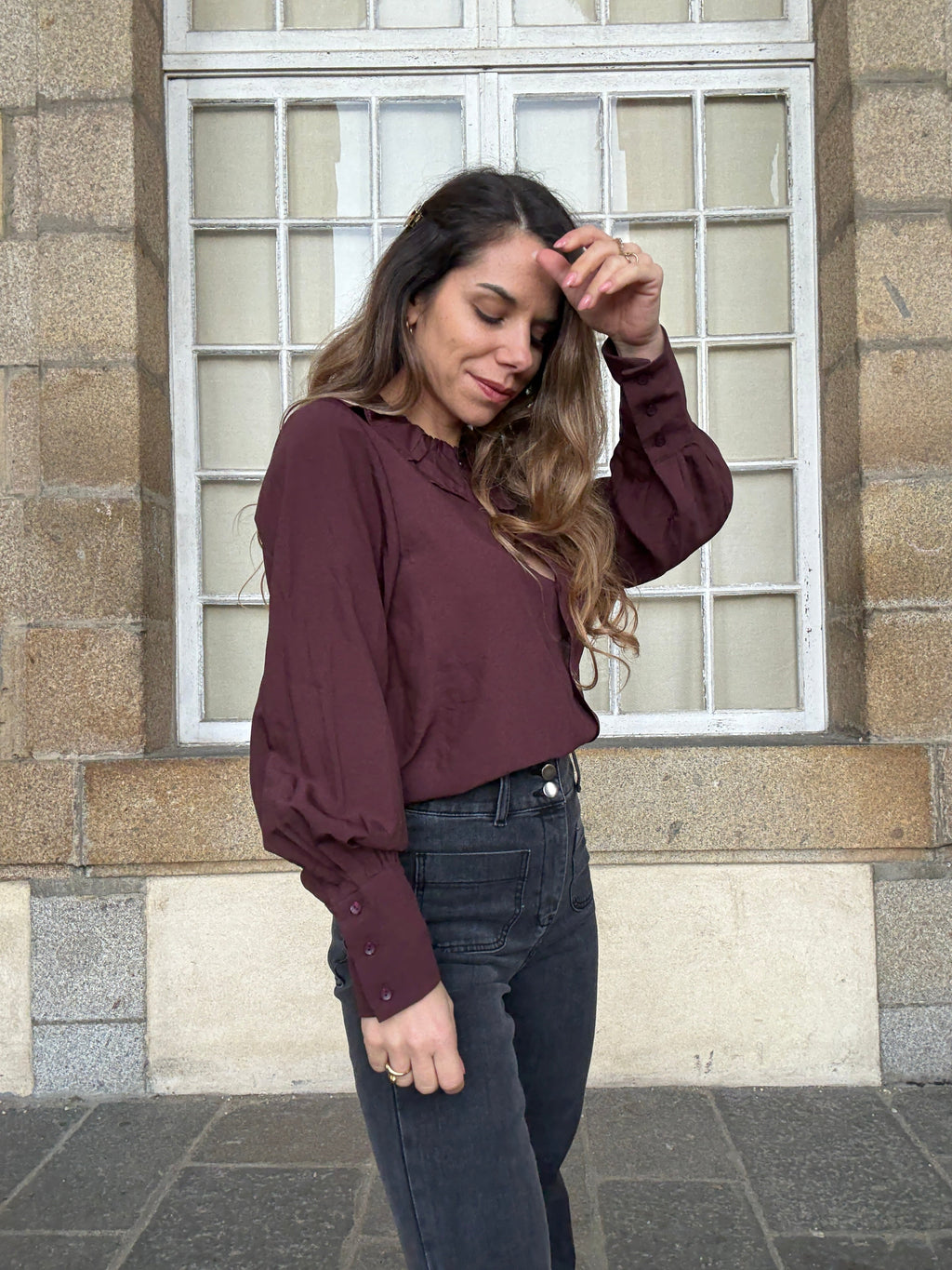 Burgundy Alice Shirt