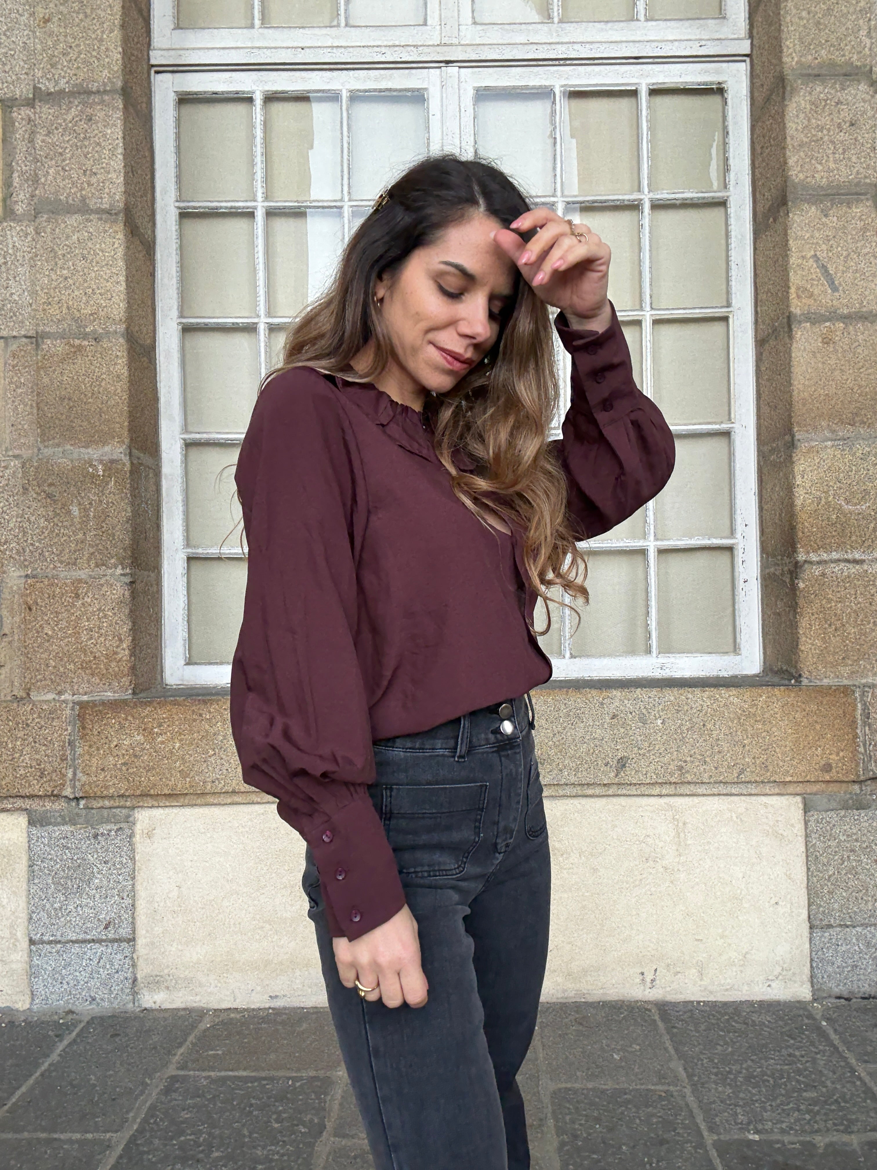 Burgundy Alice Shirt