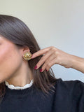Pendientes Nina Ricci Vintage - Dorados Con Lazo Central