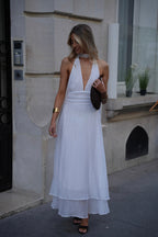 Vestido largo Miki - Blanco