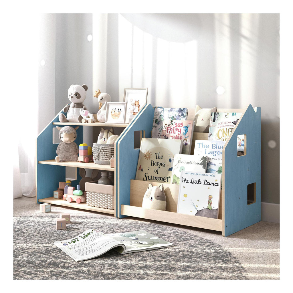 Children's Bookcase – Light Blue & Pink