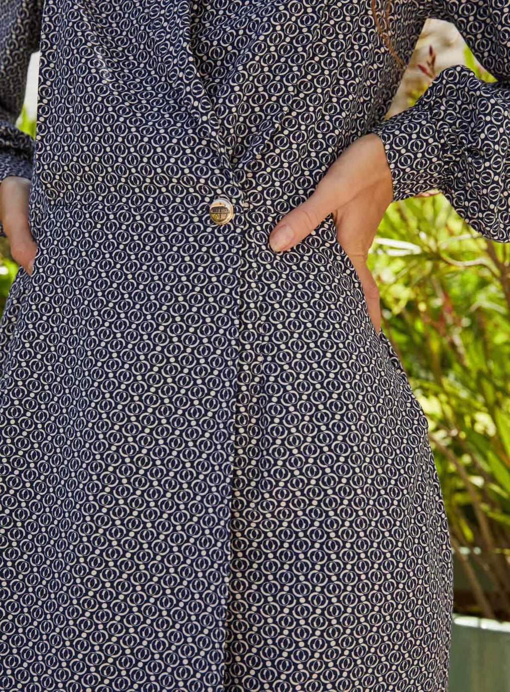 Madeleine Dahlia Dress - Navy