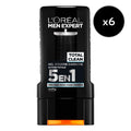 L'Oréal Men Expert - Lote De 6 - Pure Carbon Gel de Ducha Acción Total 5En1