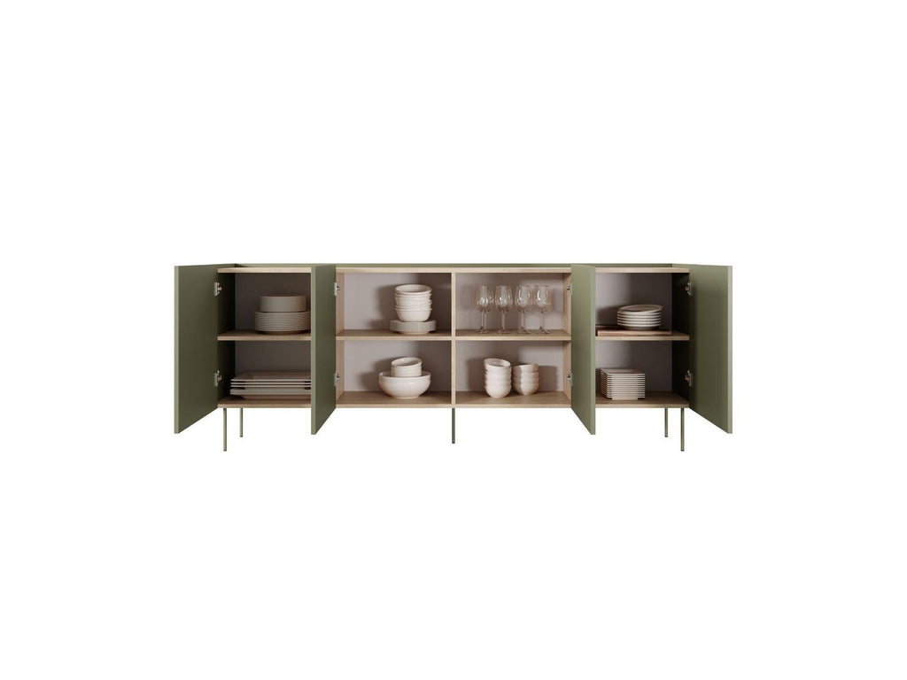 Atlas - Conjunto con aparador 220 cm + mueble de TV 220 cm + mesa de centro 120 cm