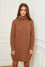 Vestido suéter - Camel