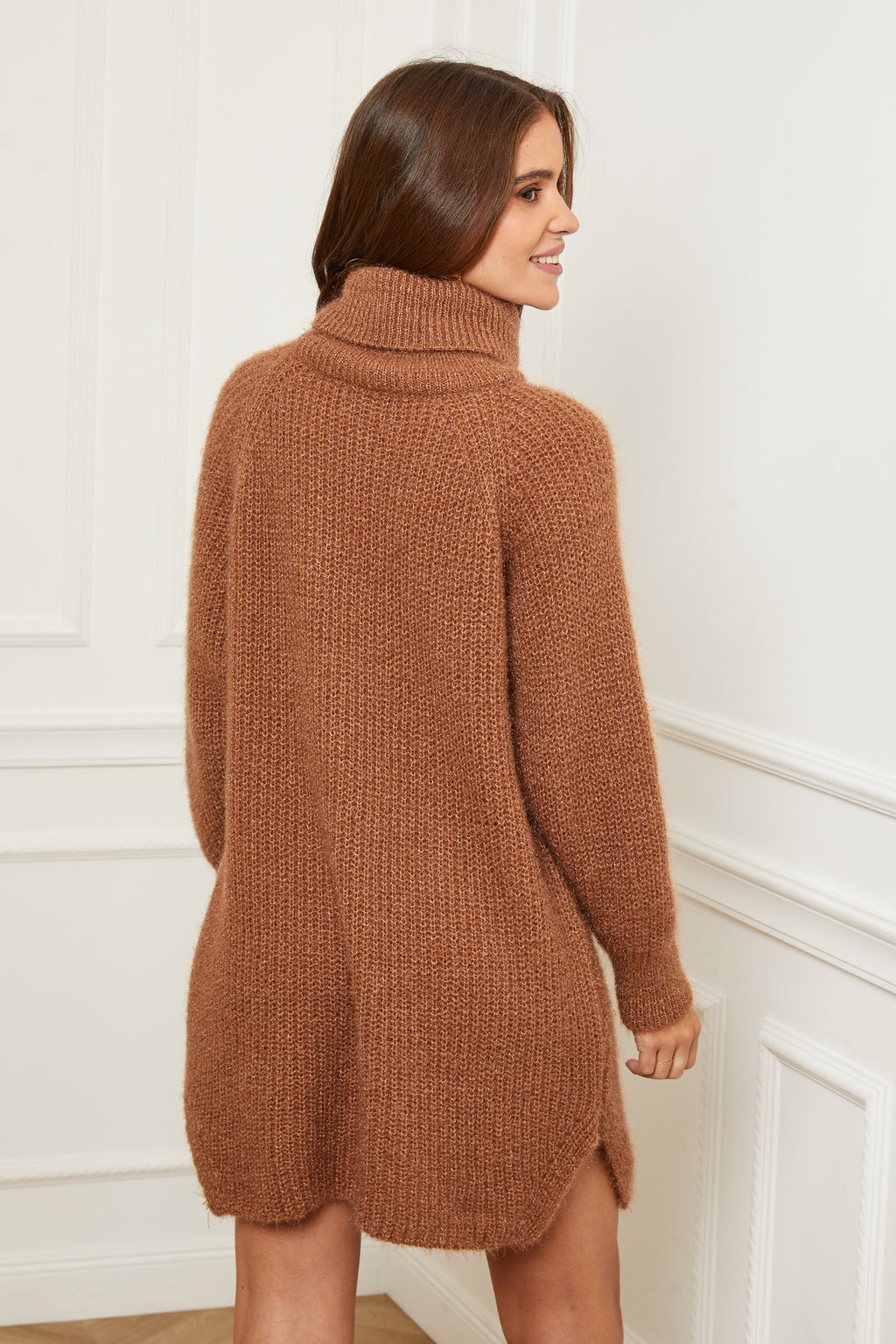 Vestido suéter - Camel