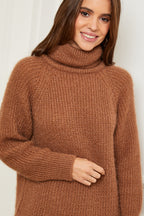 Vestido suéter - Camel