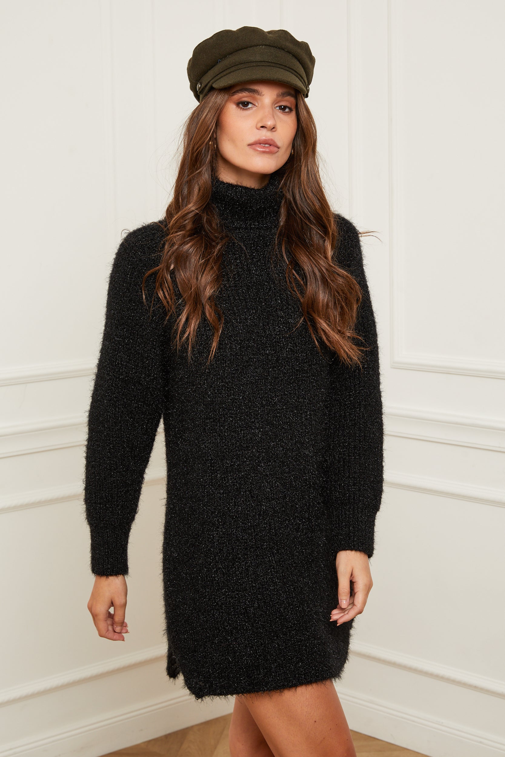 Vestido estilo suéter - Negro