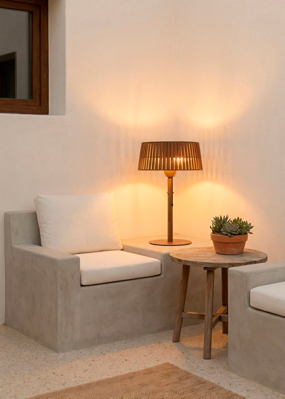 Patio Heater Compact - Poêle Infrarouge Pour Terrasses Et Espaces Extérieurs - Moka