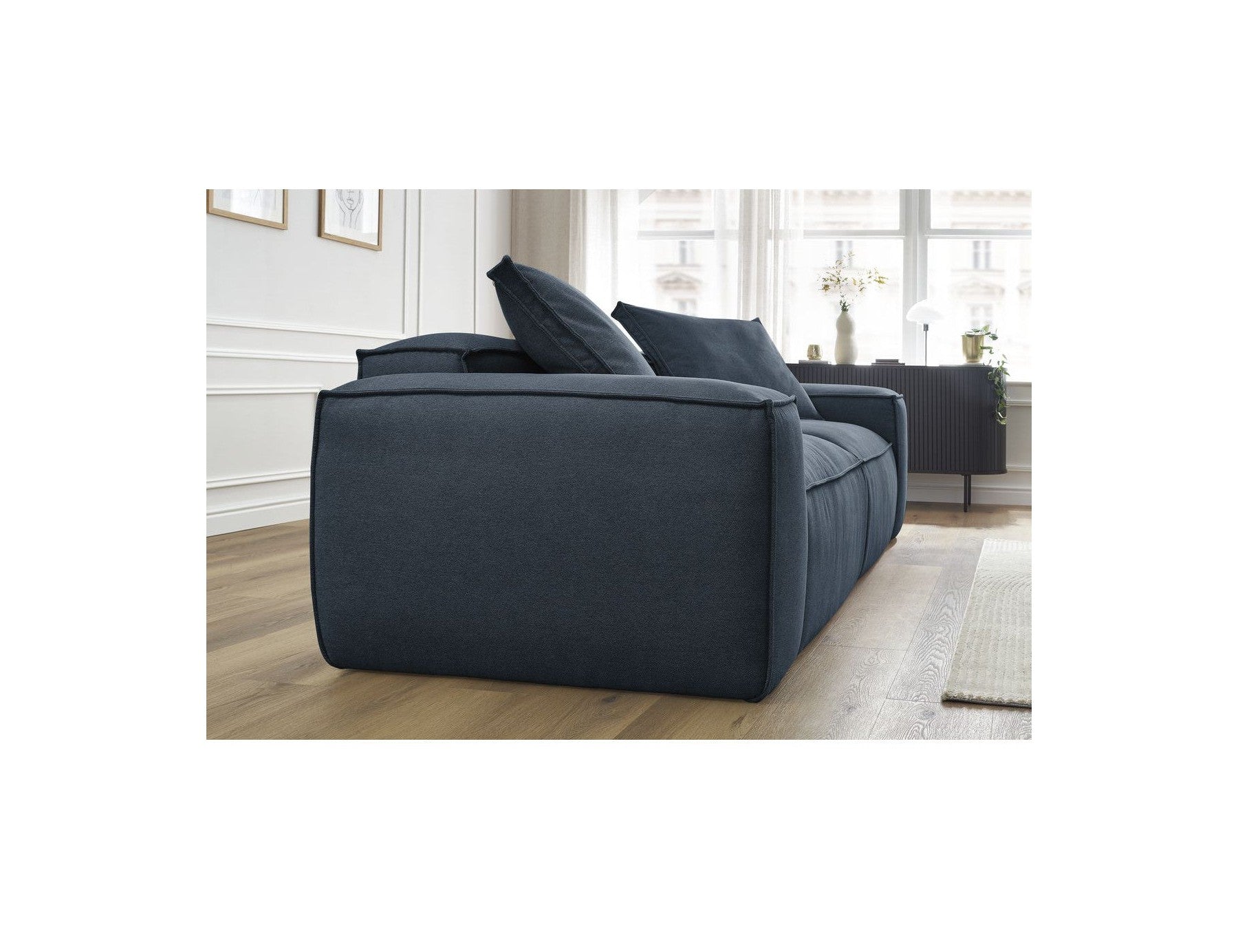 Boheme - Fixed 3-Seater Straight Sofa - Mottled Fabric