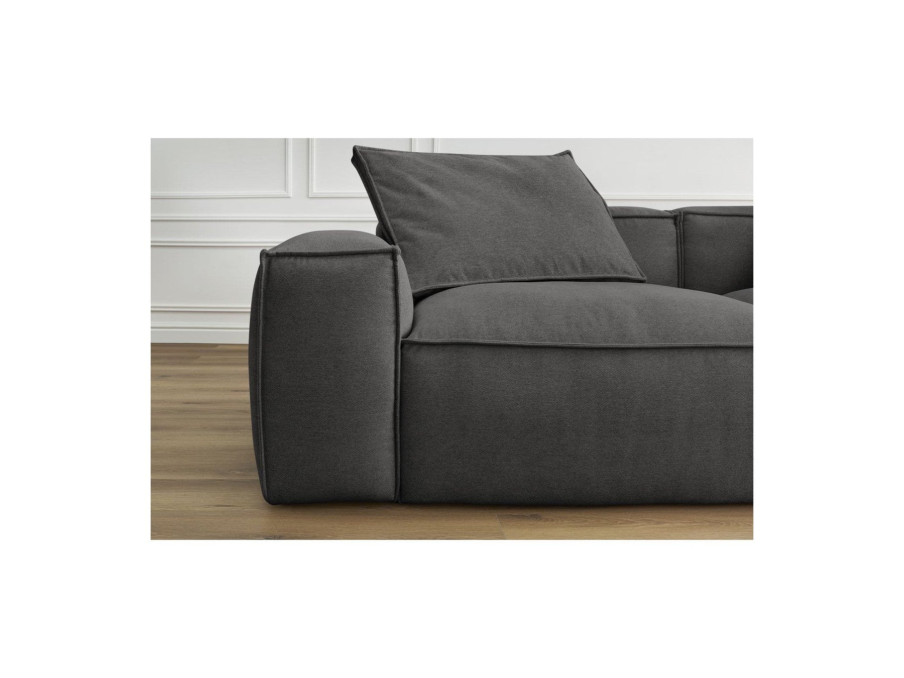 Boheme - Fixed 3-Seater Straight Sofa - Mottled Fabric