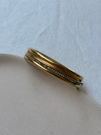 Lanvin Vintage Bracelet - Gold Bangle and Rhinestones
