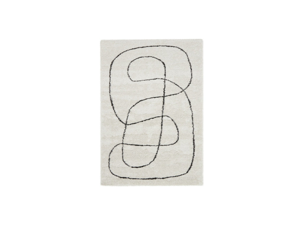 Laure - Low-Pile Rug - Abstract Pattern - White
