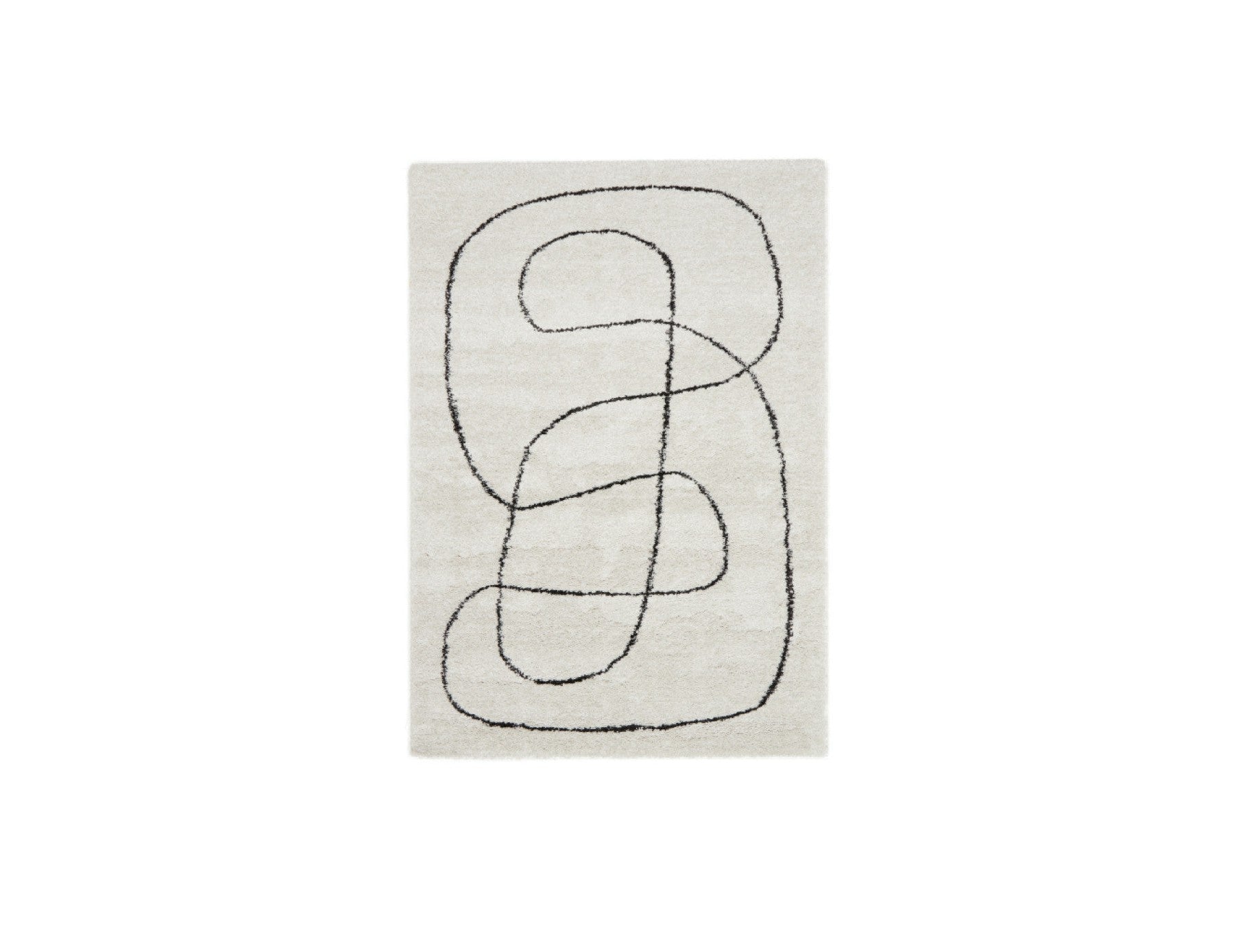 Laure - Low-Pile Rug - Abstract Pattern - White