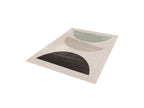 Martine - Tapis Poils Ras - Motif Abstrait - Gris Foncé