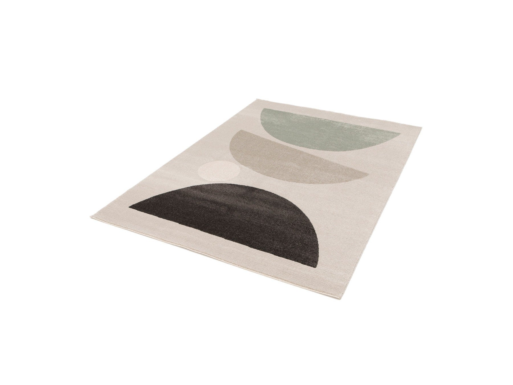 Martine - Tapis Poils Ras - Motif Abstrait - Gris Foncé