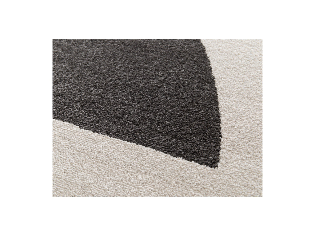 Martine - Tapis Poils Ras - Motif Abstrait - Gris Foncé