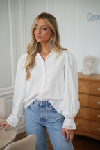 Chemise Brodée Lucia - Blanche