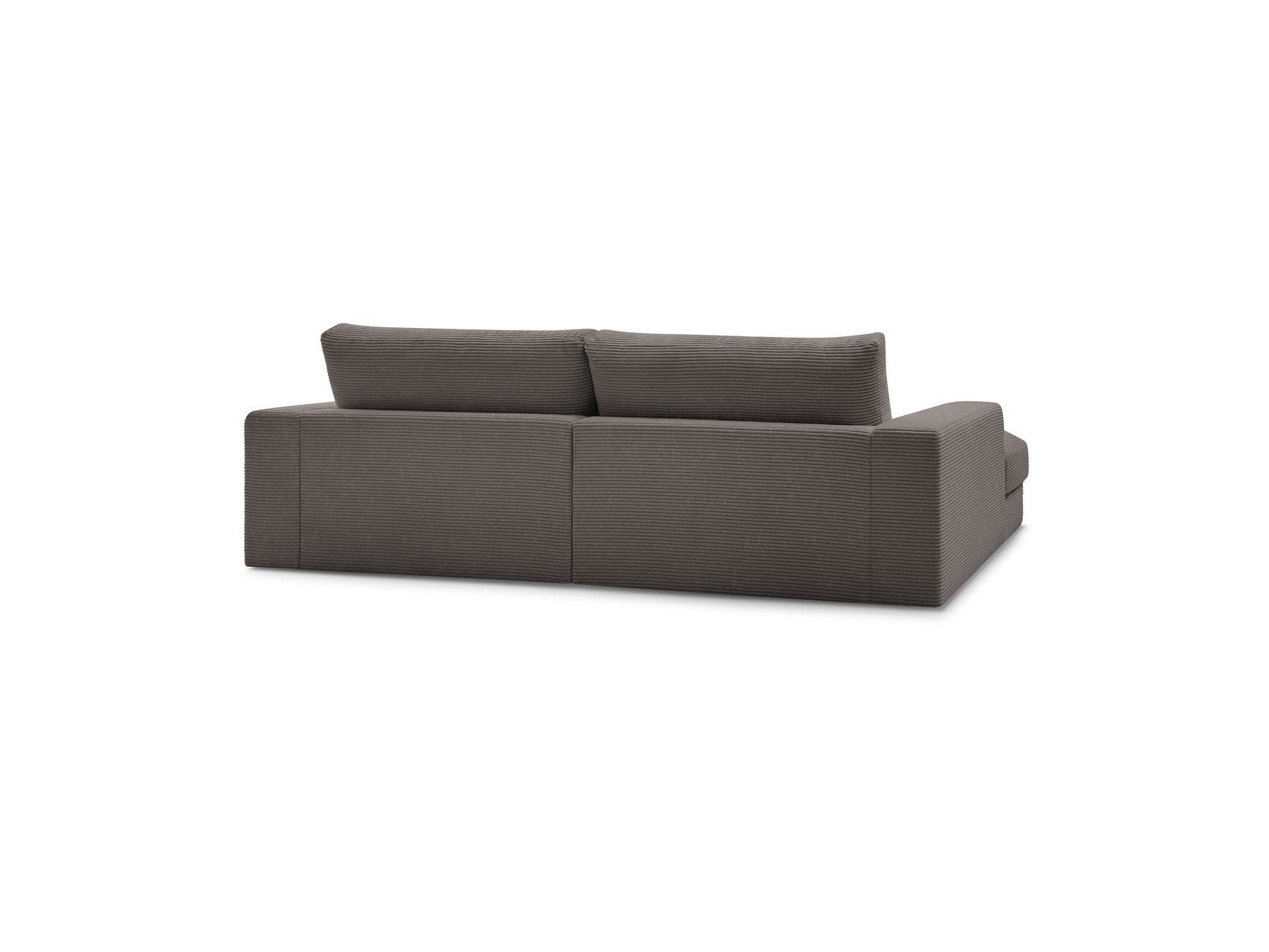 Leonard - Canapé Droit Fixe 4 Places Assise Profonde - Velours Côtelé