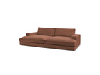 Leonard - Canapé Droit Fixe 4 Places Assise Profonde - Velours Côtelé