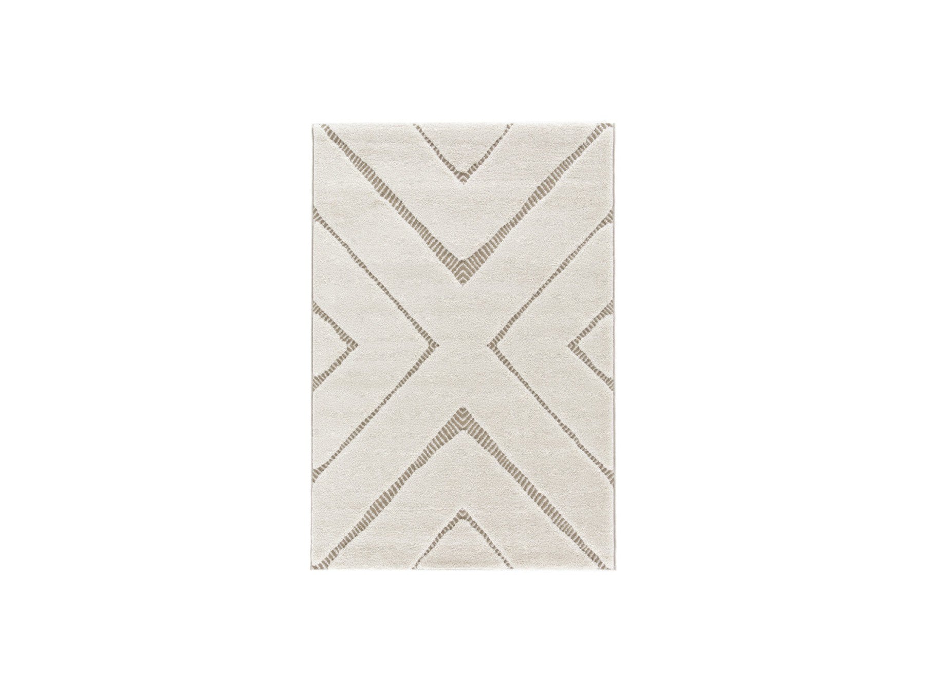 Rachida - Low-Pile Rug - Graphic Pattern - Beige