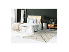 Rachida - Tapis Poils Ras - Motif Graphique - Gris Clair