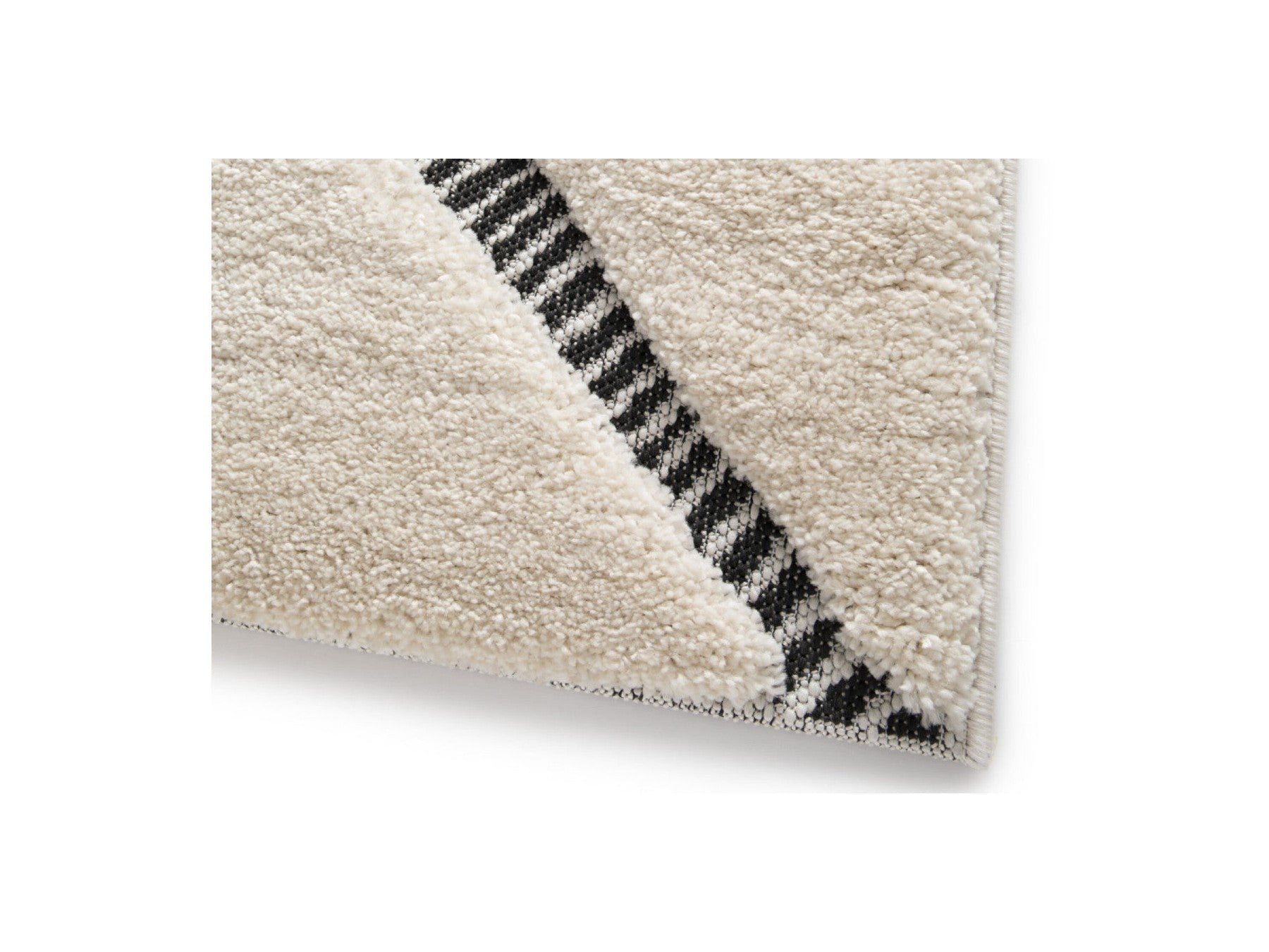 Rachida - Tapis Poils Ras - Motif Graphique - Gris Clair
