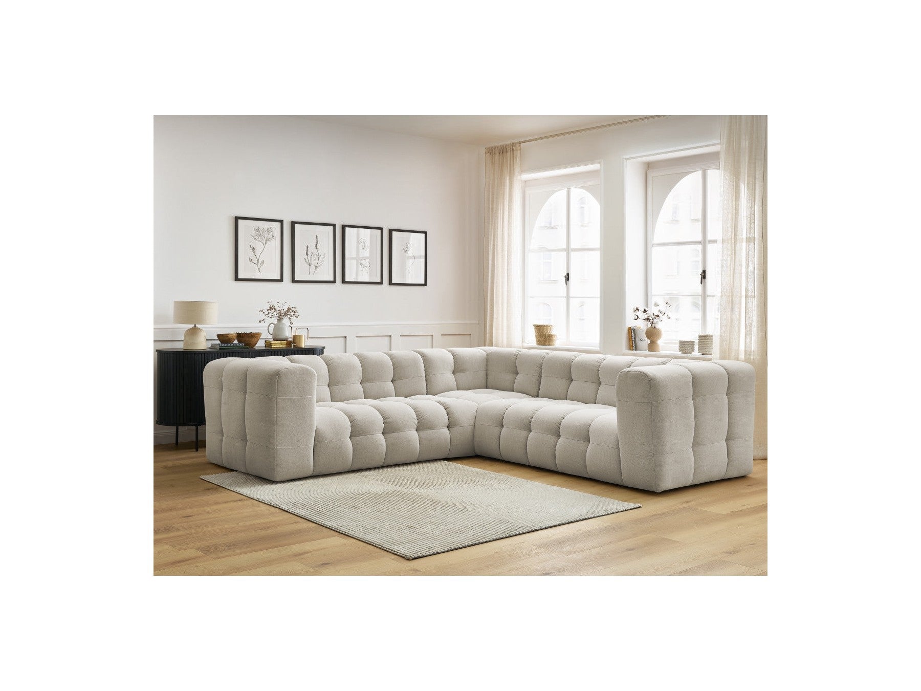 Cloud - Canapé D'Angle Réversible - Tissu Lisse